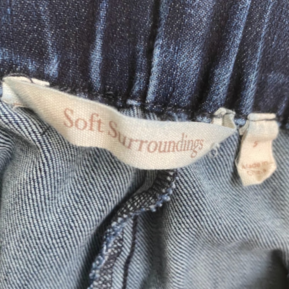 Soft Surroundings Women's Pull On Blue Metro Jeggings Dark Wash S - Picture 2 of 6